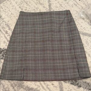 Brandy Melville Gray Plaid Midi Skirt
